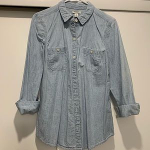 Women’s chambray button down shirt